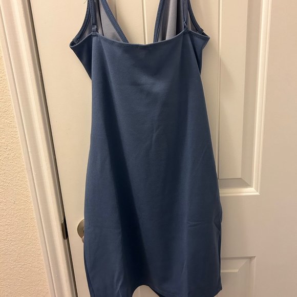 Blue Ruched Side Mini Dress - Picture 2 of 2
